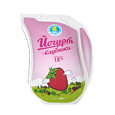Йогурт молочный с ароматом Клубника 1,5% Кезский сырзавод 900г