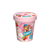 Мороженое пломбир с ароматом ванили с воздушным суфле и наполнителем Клубника-маршмеллоу "Топтыжка" 12% 300г 