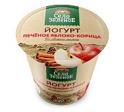 Йогурт фруктовый Печёное яблоко - корица 3,5% Село Зелёное 120гр
