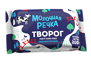 Творог обезжиренный "Молочная речка" 200г.