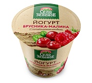 Йогурт фруктовый Брусника-малина 3,5% Село Зелёное 120гр