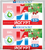Йогурт ароматизированный Земляника 3,5% Ижмолоко 500г