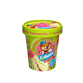 Мороженое пломбир с ароматом фисташки с наполнителем «Малина» и мармеладками "Топтыжка" 12% 0,27кг      